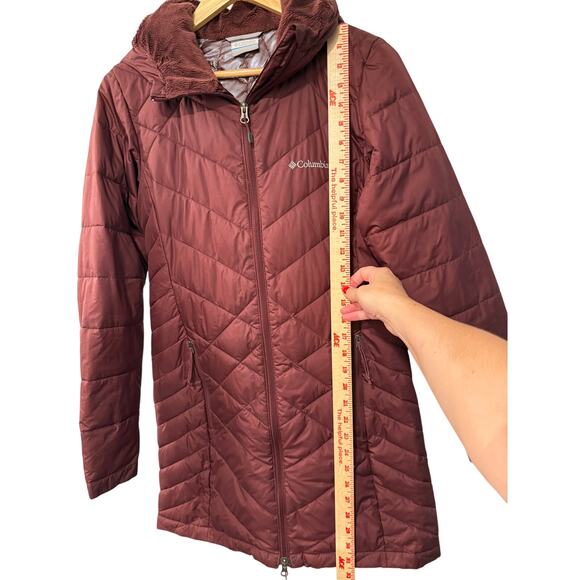NEW! Columbia S Heavenly Long Hooded Puffer Jacket $160 Waterproof Winter Coat - Picture 11 of 14